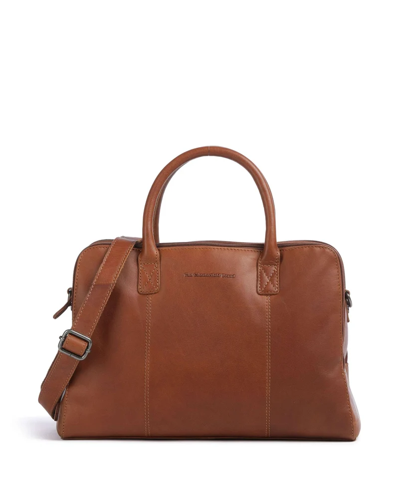 The Chesterfield Brand Wax Pull Up Cow Layton Borsa a mano cognac