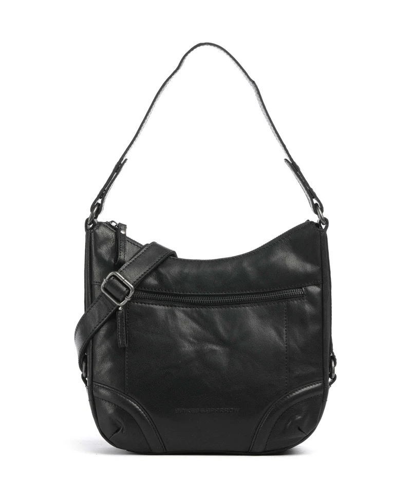 Spikes & Sparrow Bronco Candee Borsa hobo schwarz