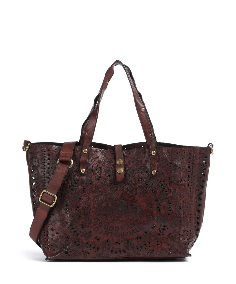 Campomaggi Borsa shopper borgogna