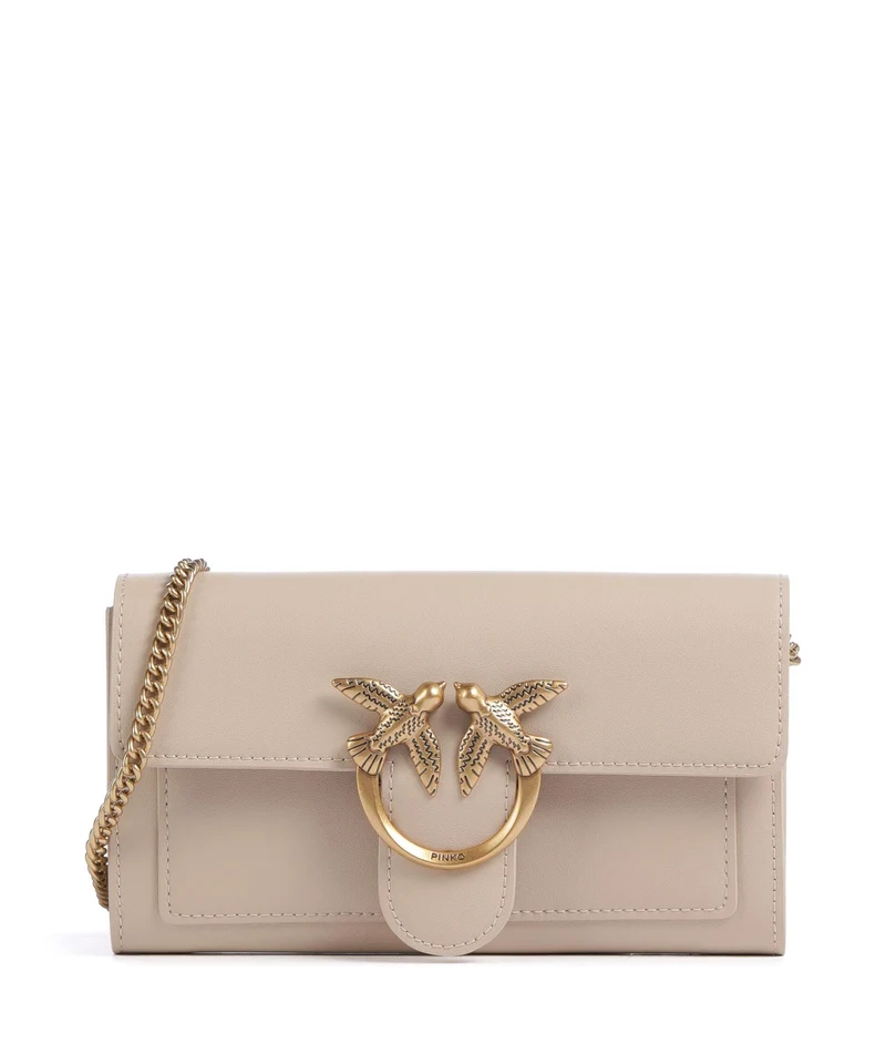 Pinko Love One Portafoglio beige/grigio fumo/antique gold