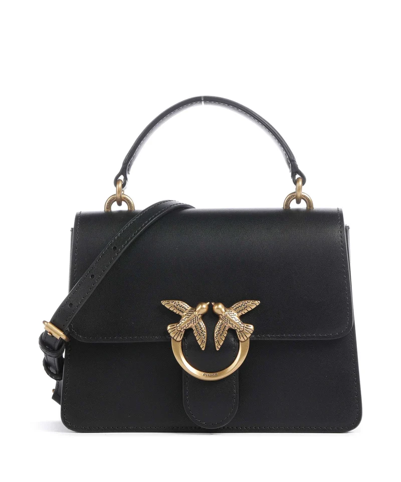 Pinko Love One Mini Borsa a mano nero/antique gold