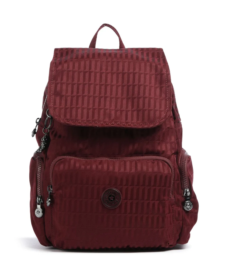 Kipling Elevated City Zip S Zaino maroon tile