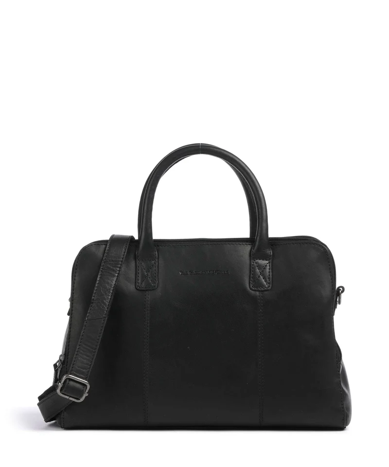The Chesterfield Brand Wax Pull Up Cow Layton Borsa a mano black