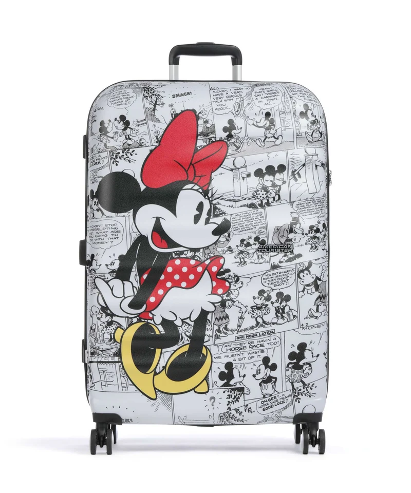American Tourister Wavebreaker Disney Valigia trolley (4 ruote) minnie comics/white