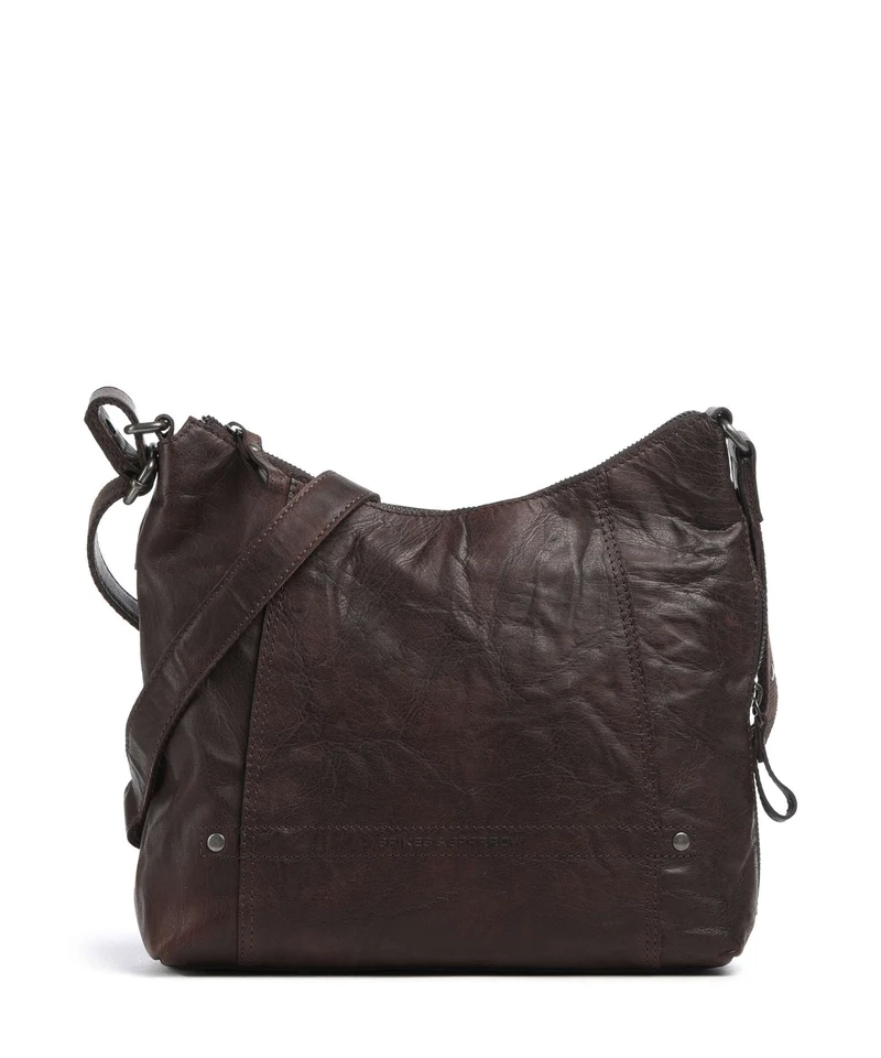 Spikes & Sparrow Bronco Jessyca Borsa a tracolla dark brown