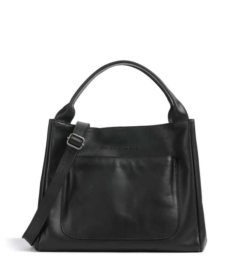 The Chesterfield Brand Wax Pull Up Cow Fioline Borsa a mano black