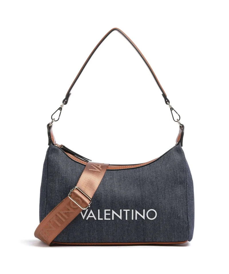 Valentino Bags Leith Borsa a spalla denim/cuoio