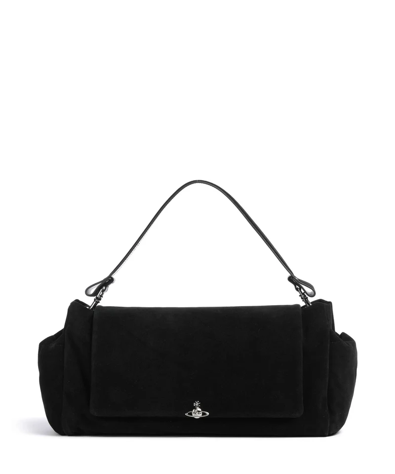 Vivienne Westwood Hazel Suede XL Borsa hobo black