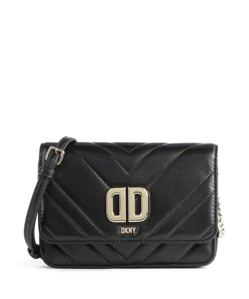 DKNY Delphine Borsa a tracolla black/gold