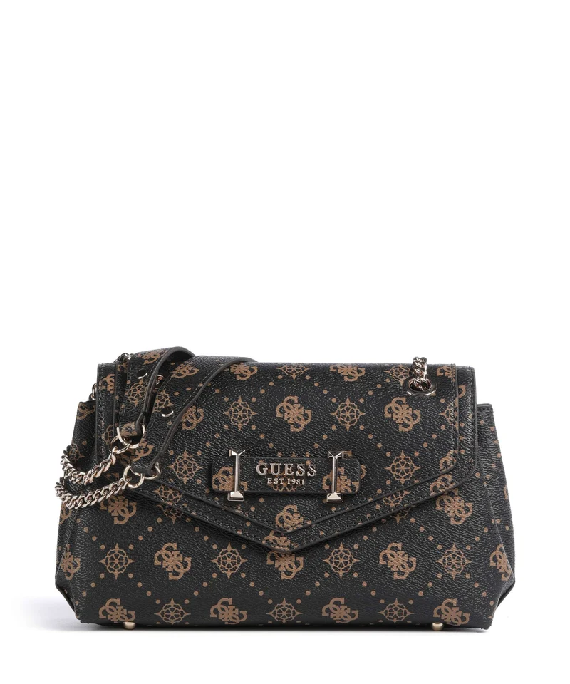 Guess Silia Borsa a spalla espresso logo