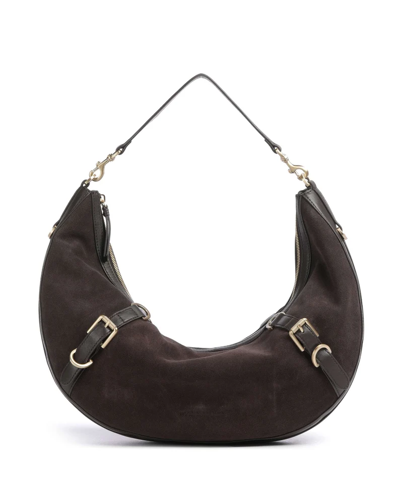 Les Visionnaires Enya Cozy Borsa hobo chocolate brown