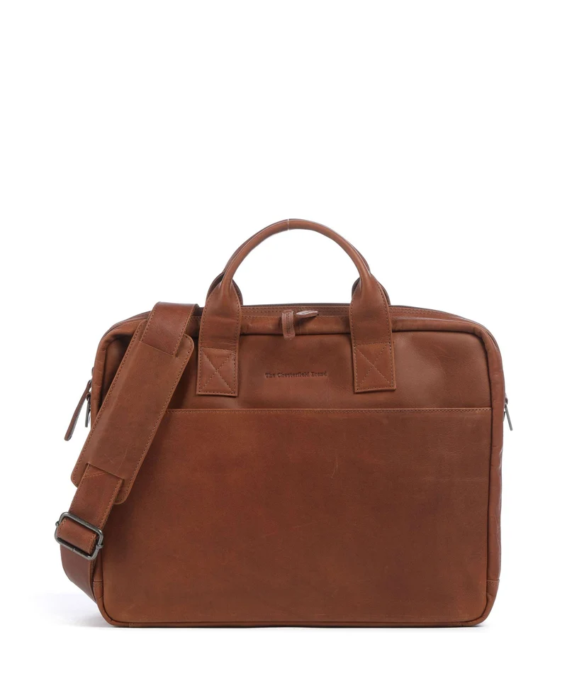 The Chesterfield Brand Cow Wax Pull Up Frazer Cartella cognac