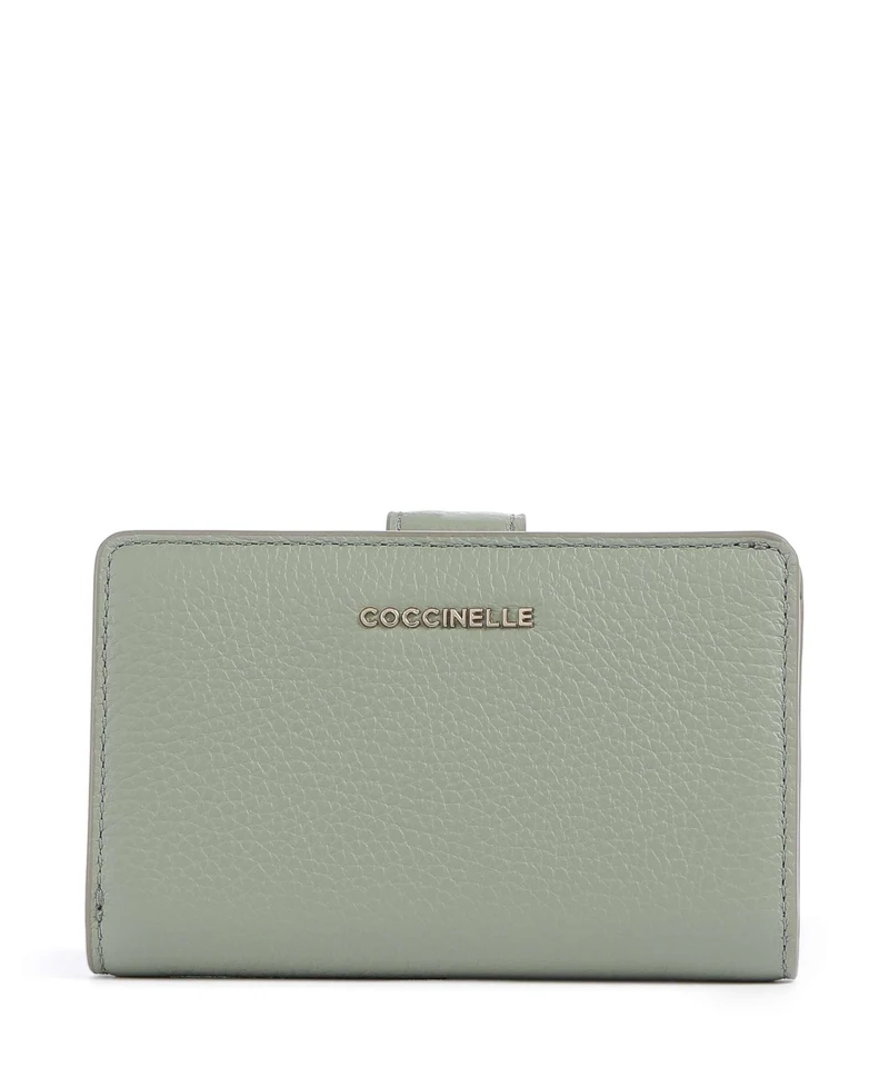 Coccinelle Metallic Soft Portafoglio greenery