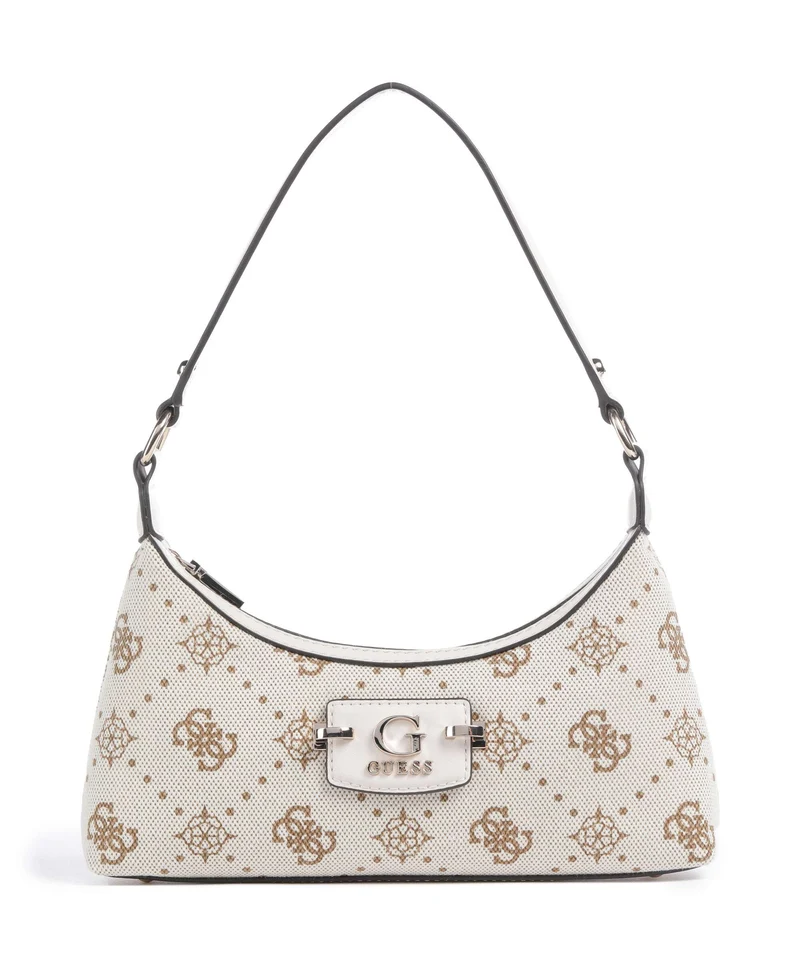 Guess Neda 4G Peony Logo Borsa a spalla offwhite logo