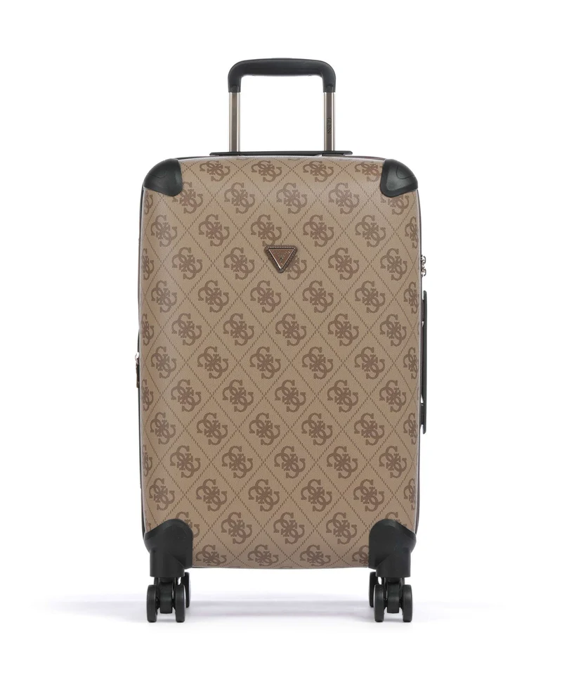Guess Berta Maxi 4G Valigia trolley (4 ruote) latte logo/brown