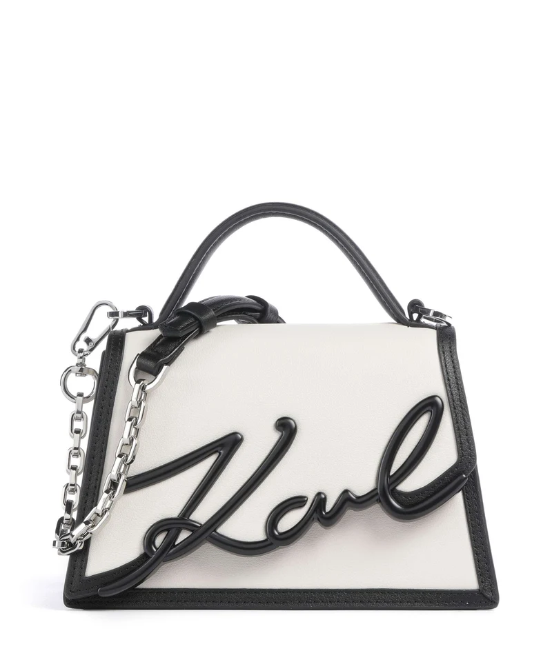 Karl Lagerfeld K/Signature 2.0 Borsa a tracolla white/black