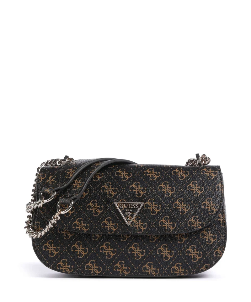 Guess Erica Eco Borsa a spalla brown logo