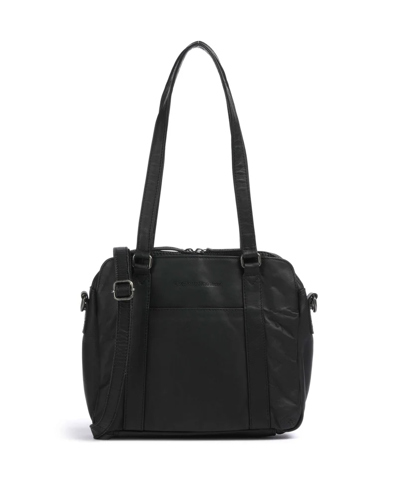 The Chesterfield Brand Wax Pull Up Cow Porlezza Borsa a spalla black