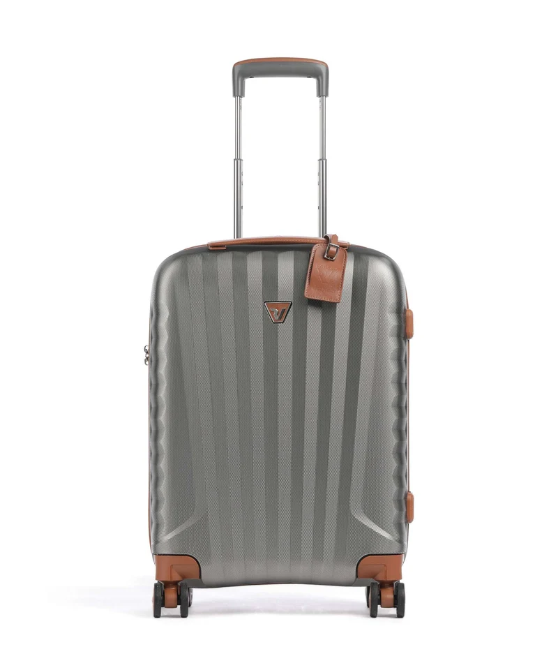 Roncato E-Lite Valigia trolley (4 ruote) titanio/cognac