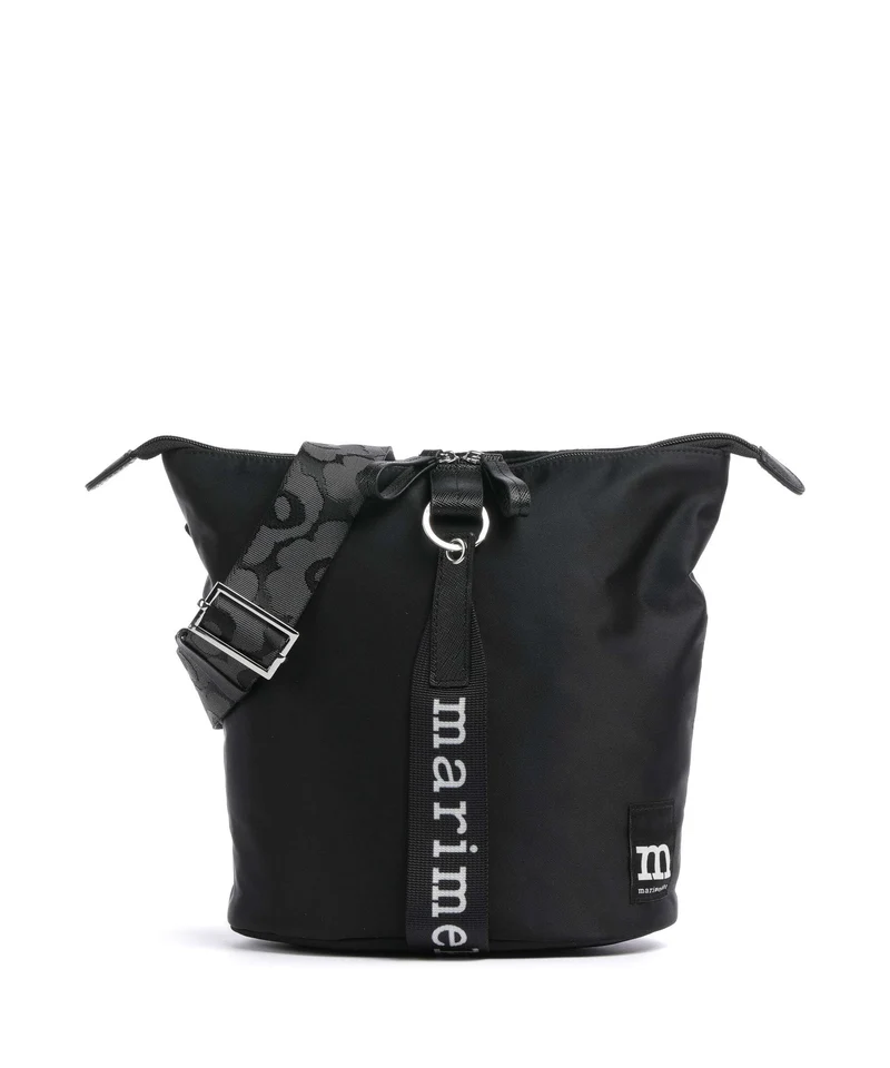 Marimekko Carry All Solid Borsa a secchiello black
