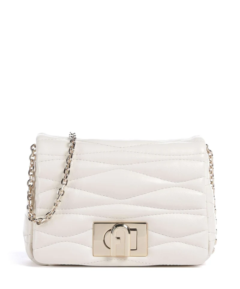 Furla 1927 Mini Soft Borsa a tracolla panna