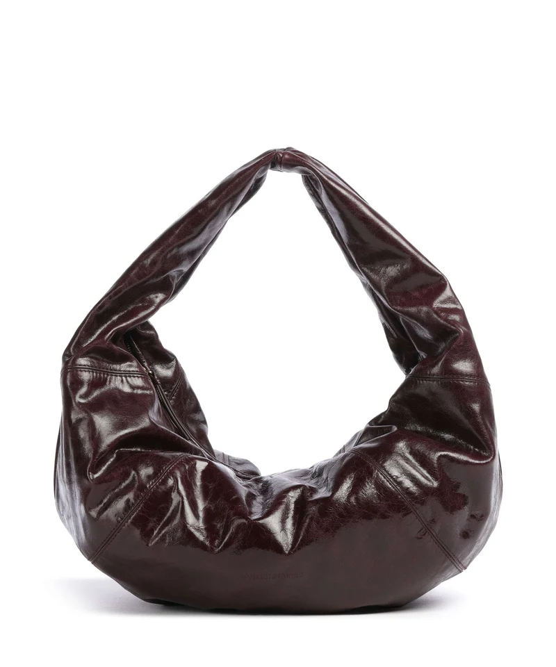 Les Visionnaires Greta Icon Crinkle Borsa hobo bordeaux red