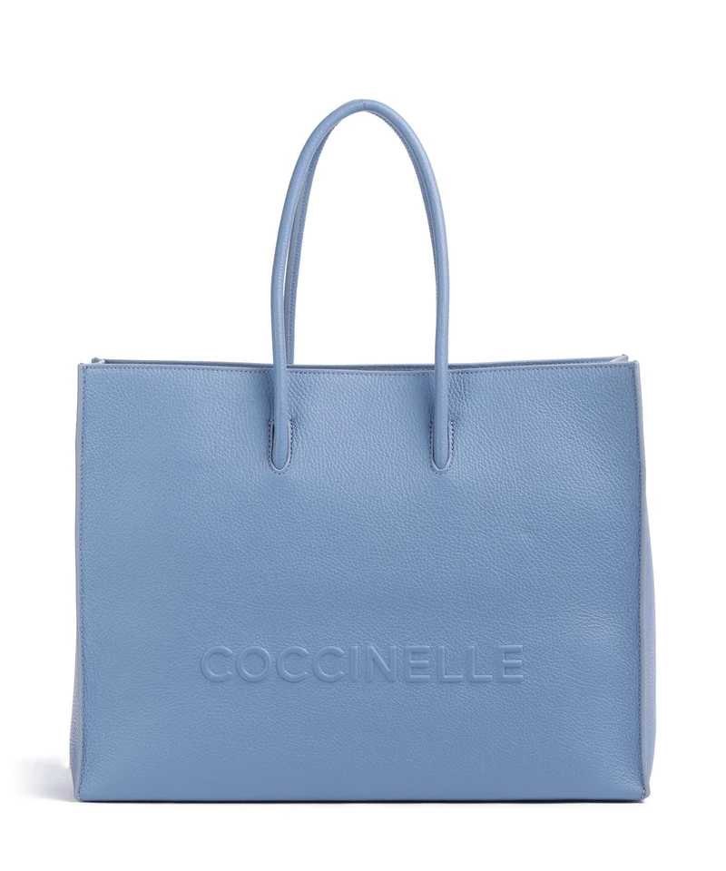 Coccinelle Myrtha Maxi Logo Borsa shopper azul