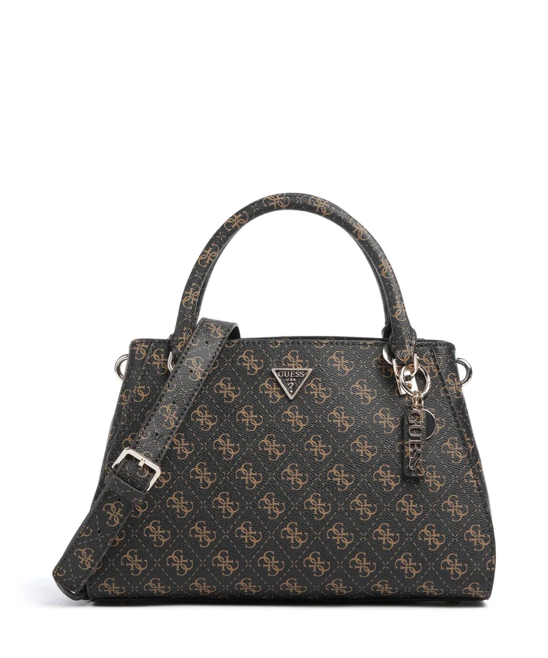Guess Noelle Q Logo Borsa a mano brown logo