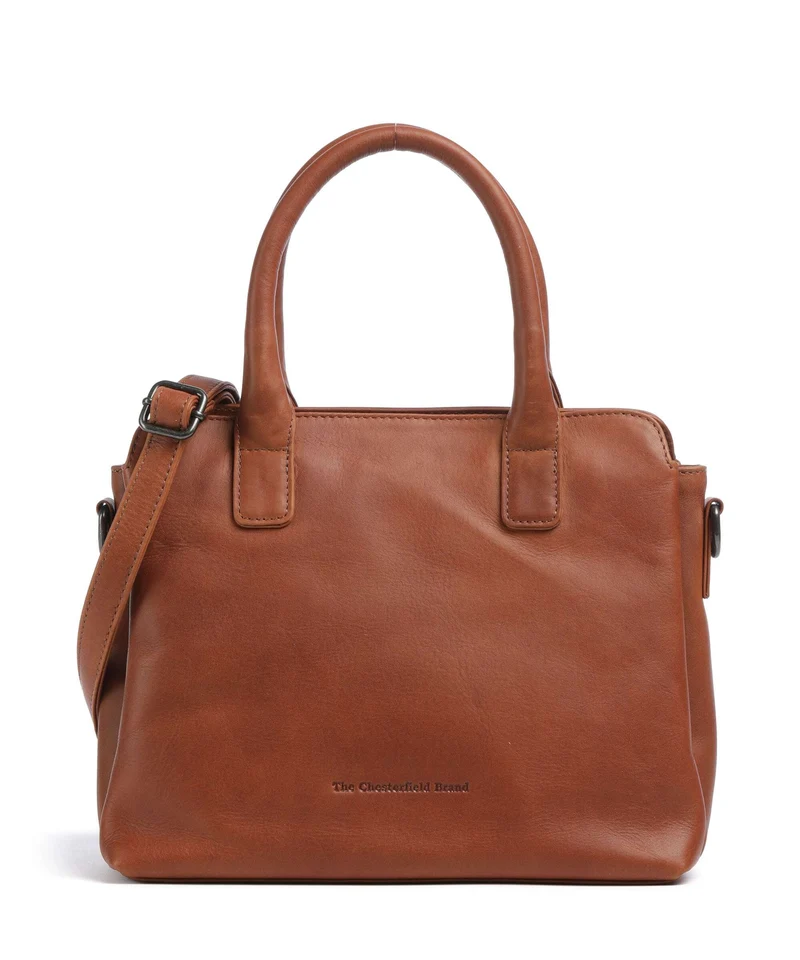 The Chesterfield Brand Wax Pull Up Cow Hermosa Borsa a mano cognac