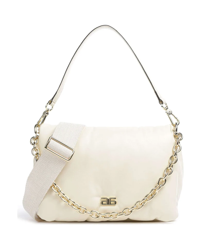 Abro Piuma Lucido Puffer Borsa a spalla milk