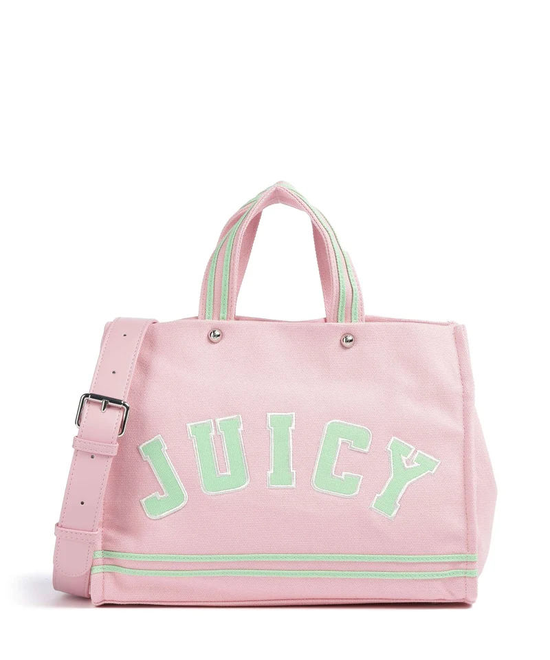 Juicy Couture Iris Patch Canvas M Borsa a mano juicy pink/summer green