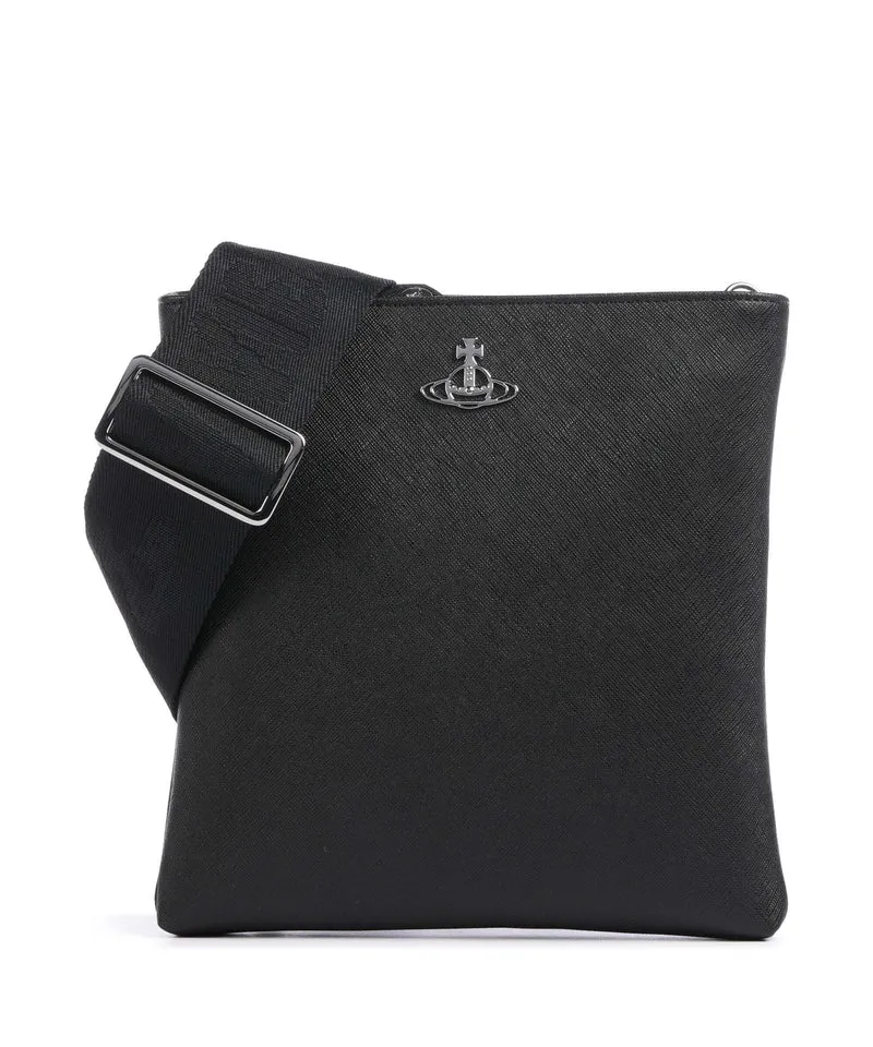 Vivienne Westwood Squire Square Saffiano Borsa a tracolla black