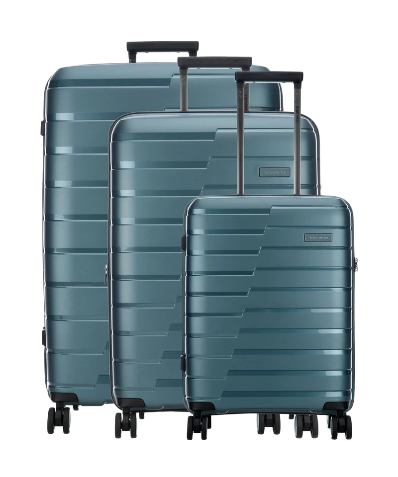 Travelite Air Base Set valigie trolley (4 ruote) eisblau