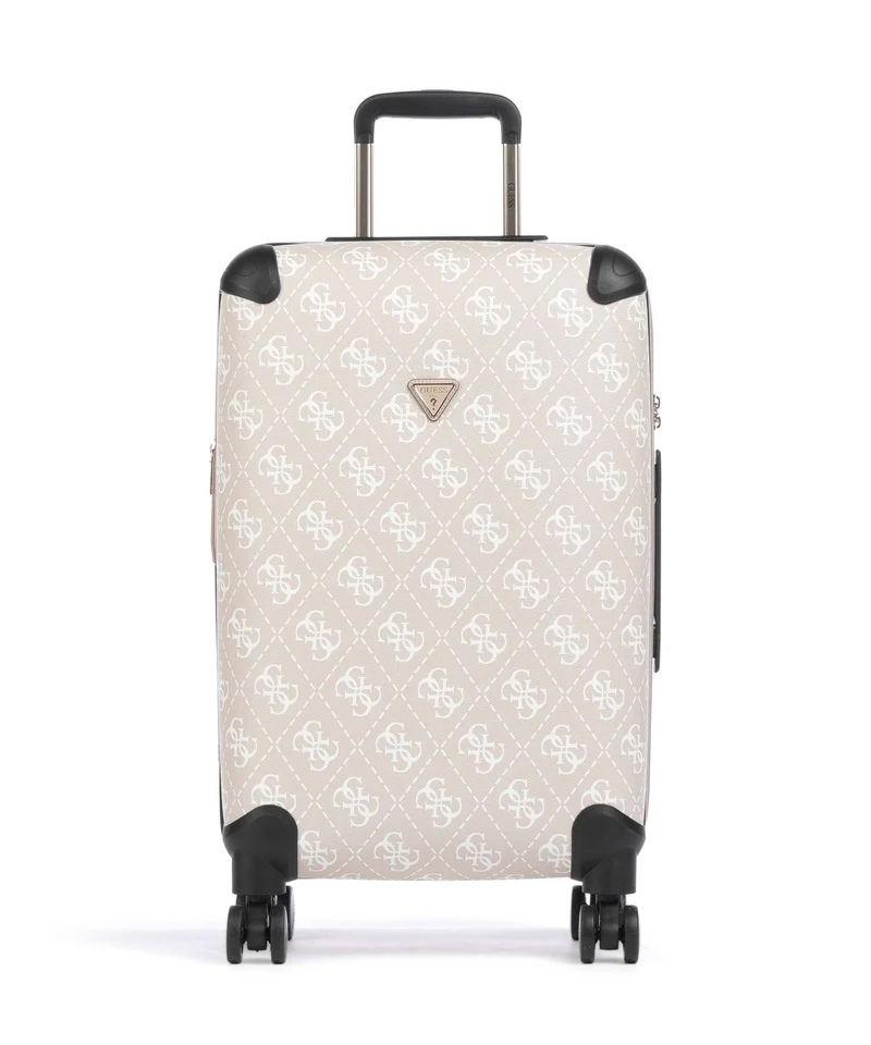 Guess Berta Maxi 4G Valigia trolley (4 ruote) sand logo