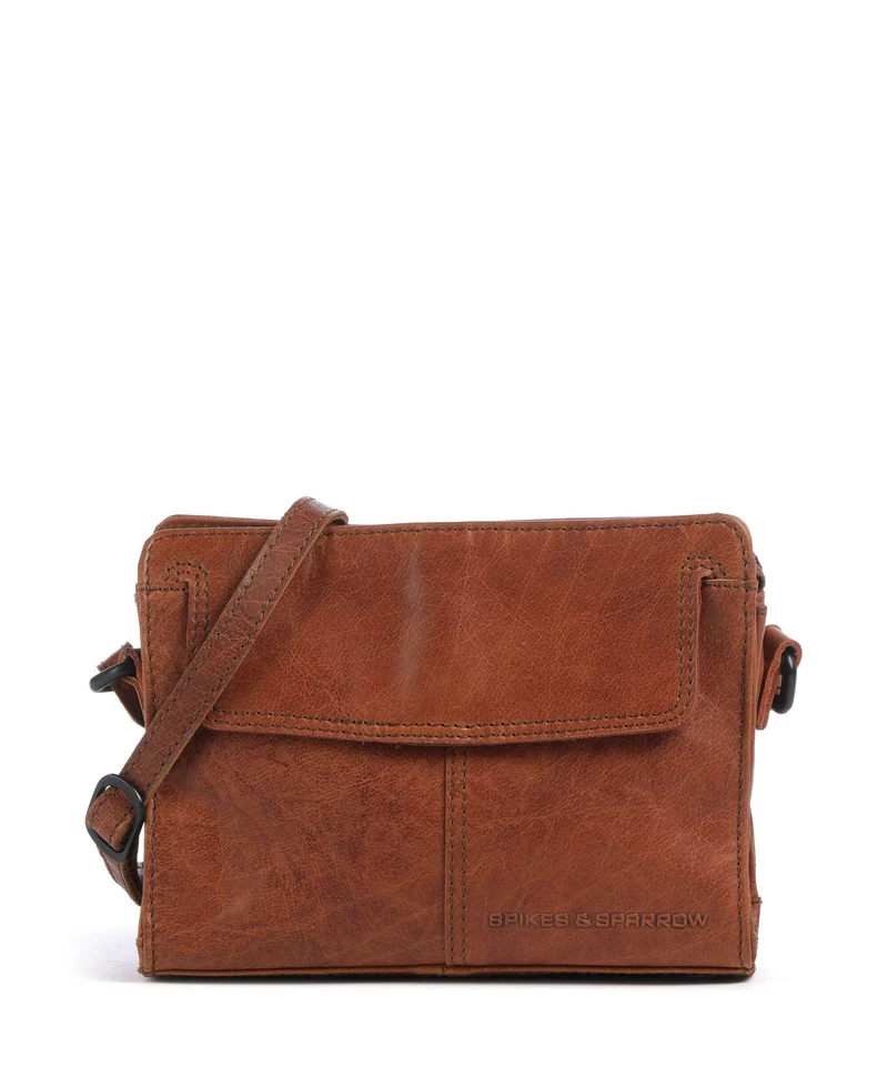 Spikes & Sparrow Bronco Leyla Borsa a tracolla brandy